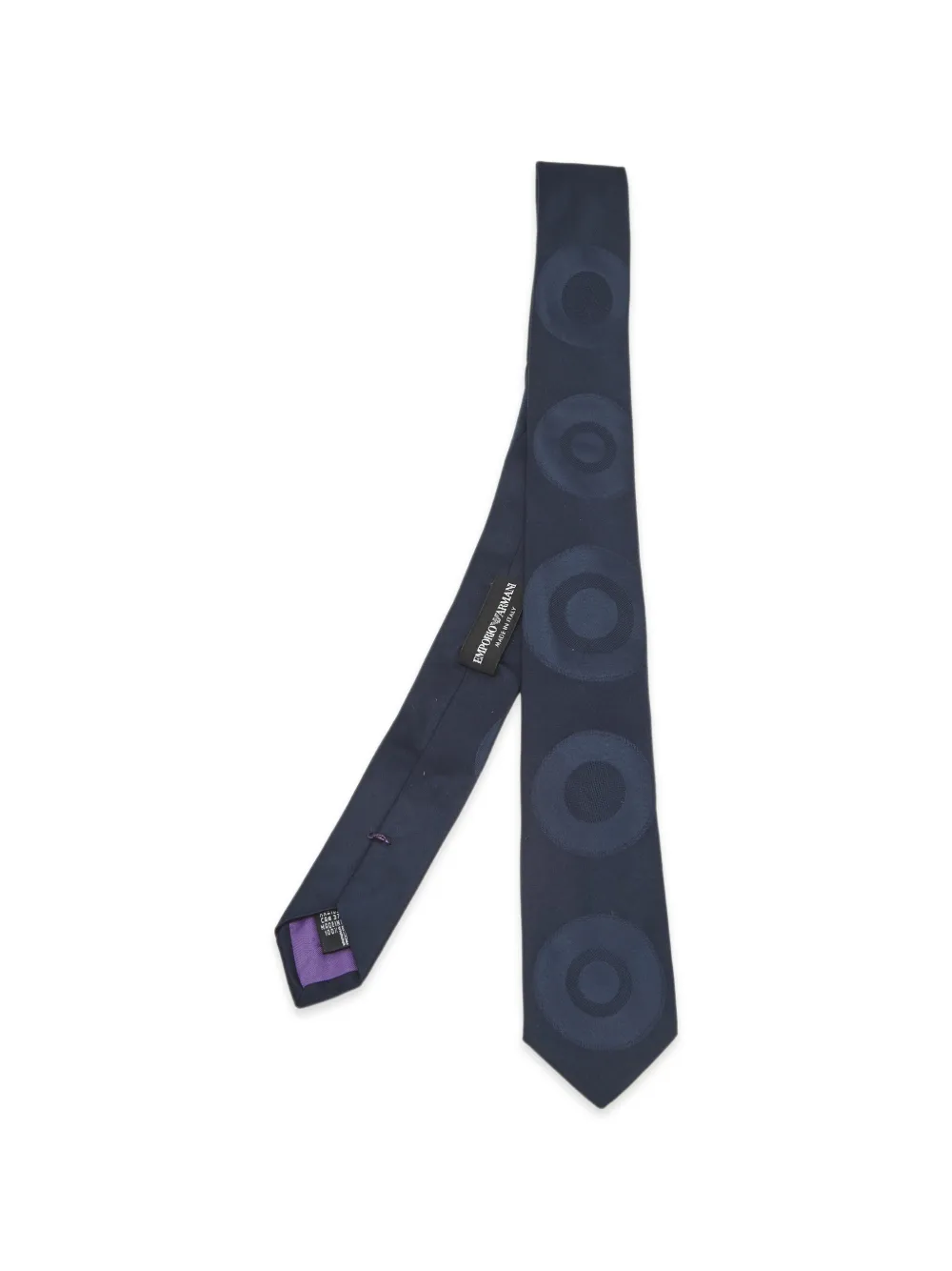 Emporio Armani Pre-Owned jacquard-weave skinny tie - Blau