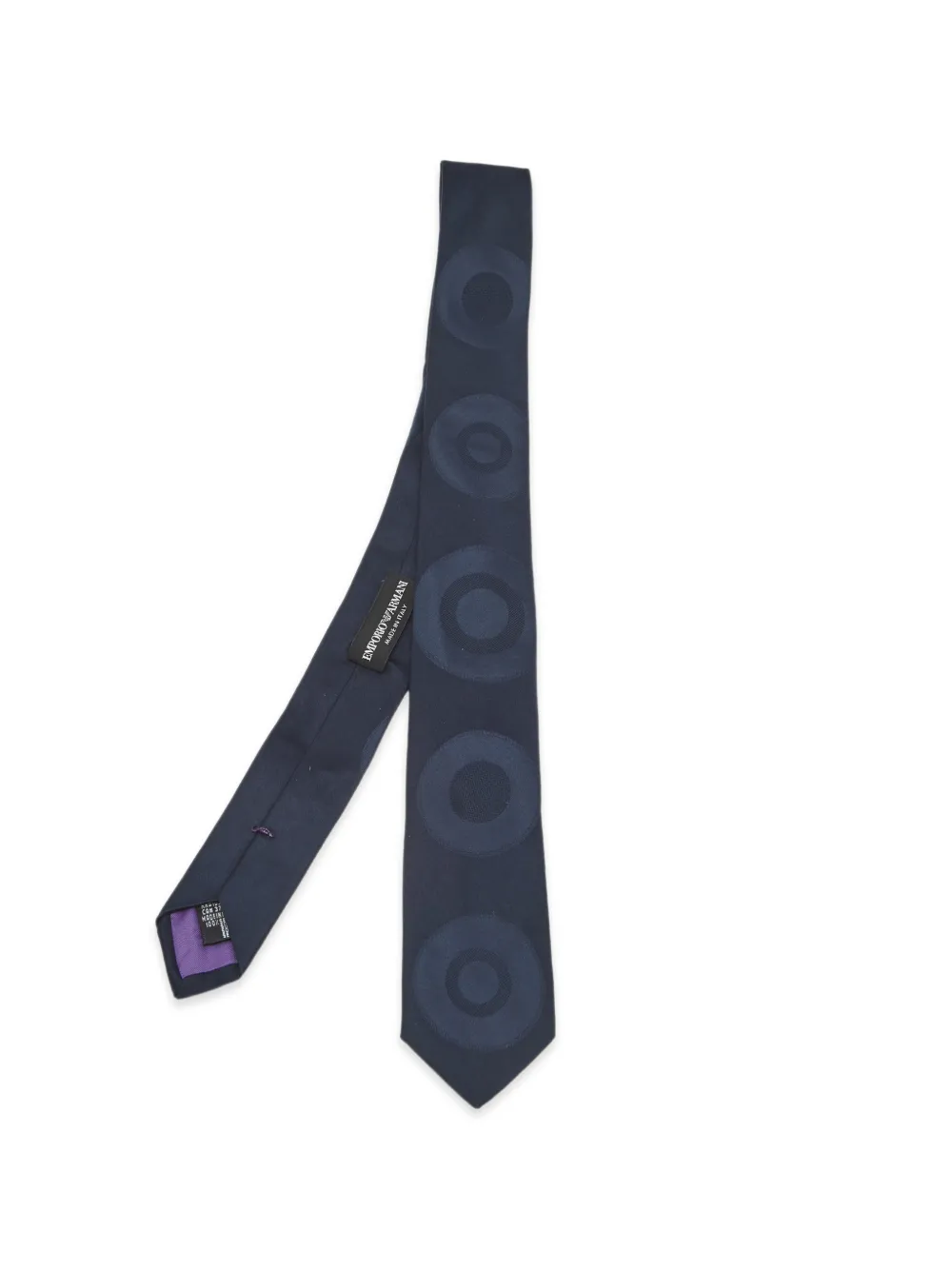 Emporio Armani Pre-Owned jacquard-weave skinny tie - Blau