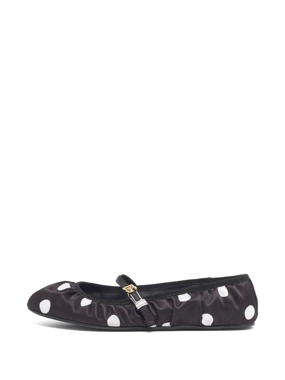 Dolce & Gabbana Pre-Owned DG buckle dot-print ballet flats - Nero