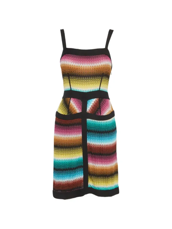 missoni knitted mini dress Metallic crochet-knit mini dress - baby pink