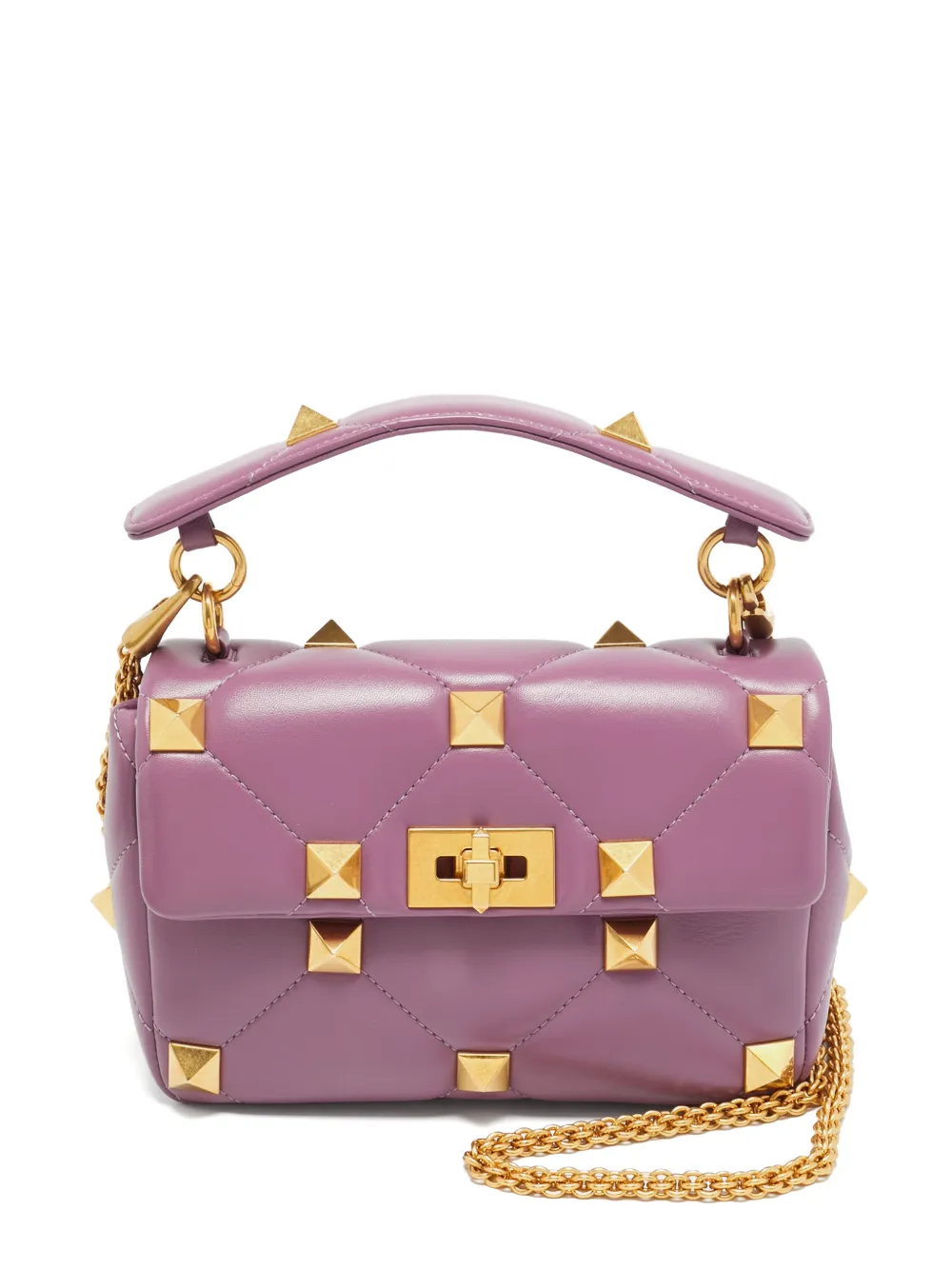 Valentino Garavani Pre-Owned Roman Stud quilted tote bag - Viola