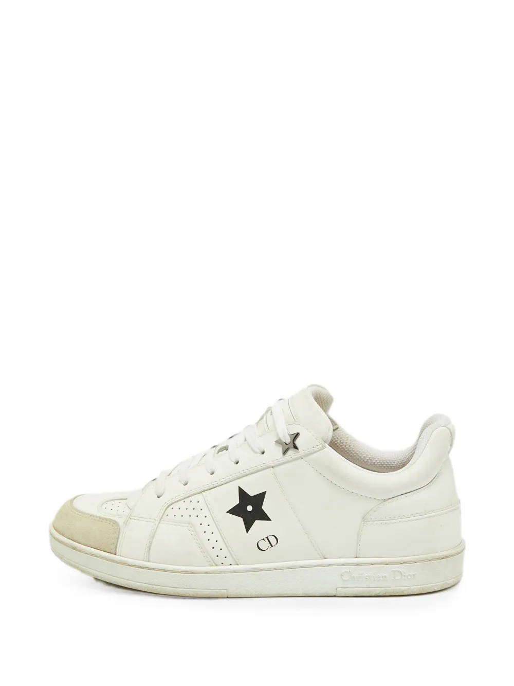 Christian Dior Pre-Owned Sneakers mit Stern-Patches - Weiß