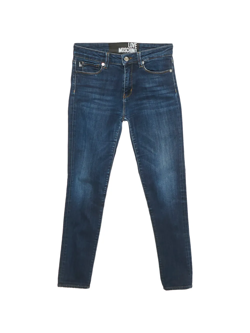 Love Moschino heart-embellished skinny jeans - Blu