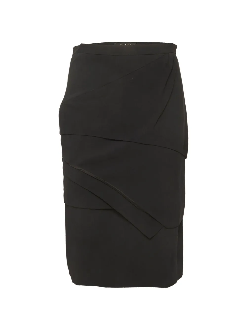 Etro Pre-Owned layered pencil skirt - Nero