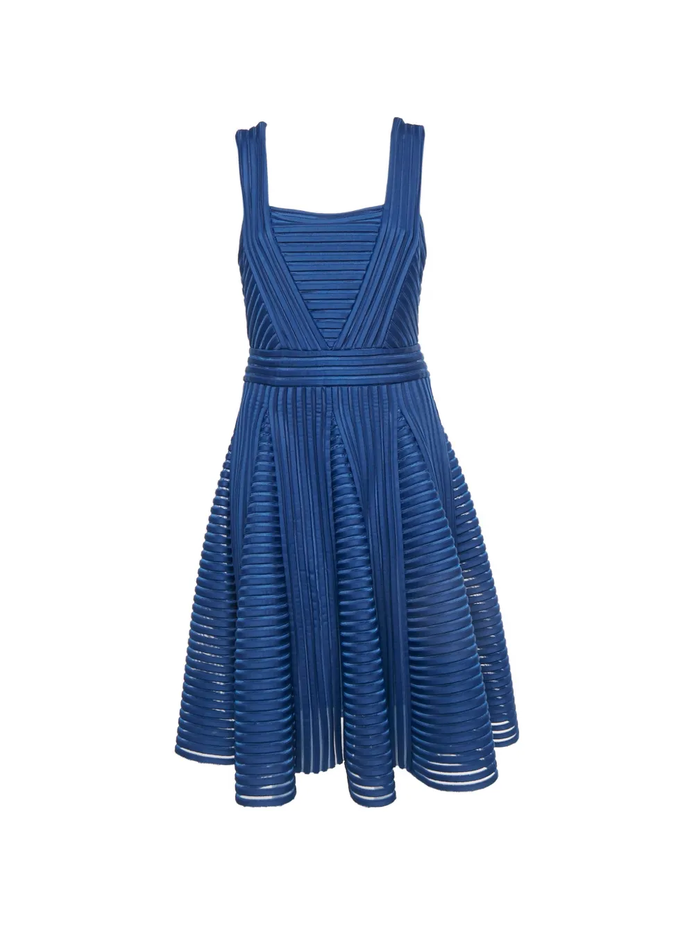 Maje striped mesh-panel minidress - Blu