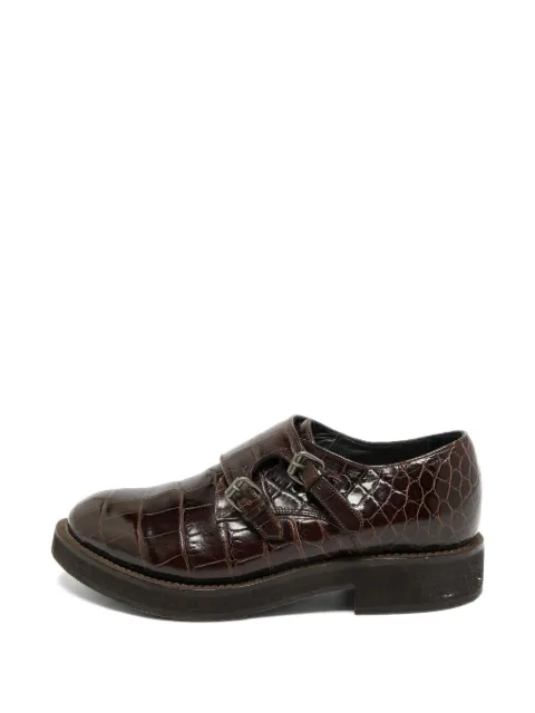 Brunello Cucinelli Oxford con effetto coccodrillo
