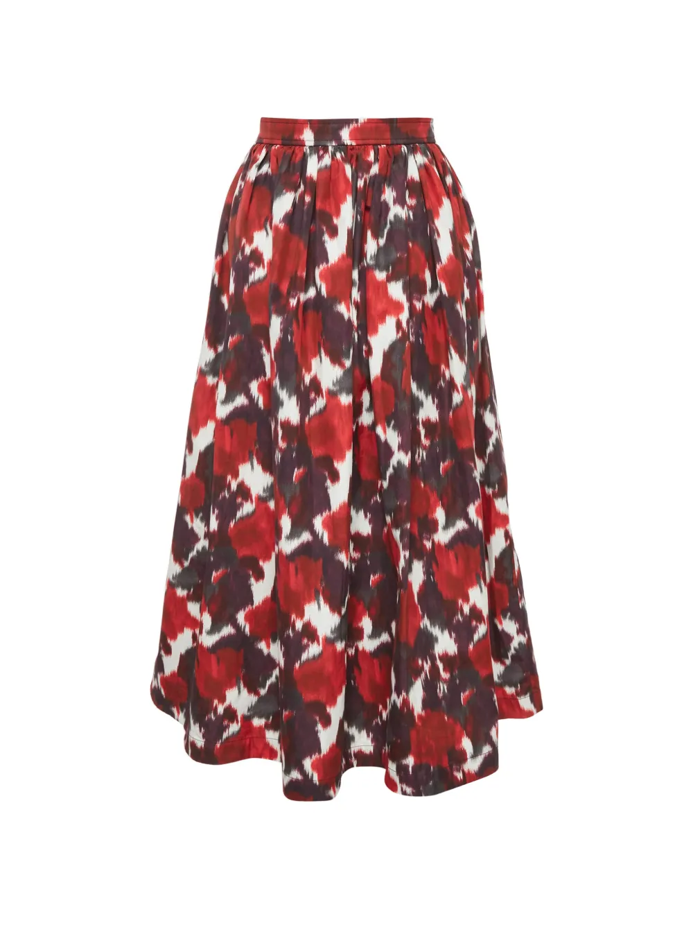 Christian Dior Pre-Owned printed gathered midi skirt - Rot