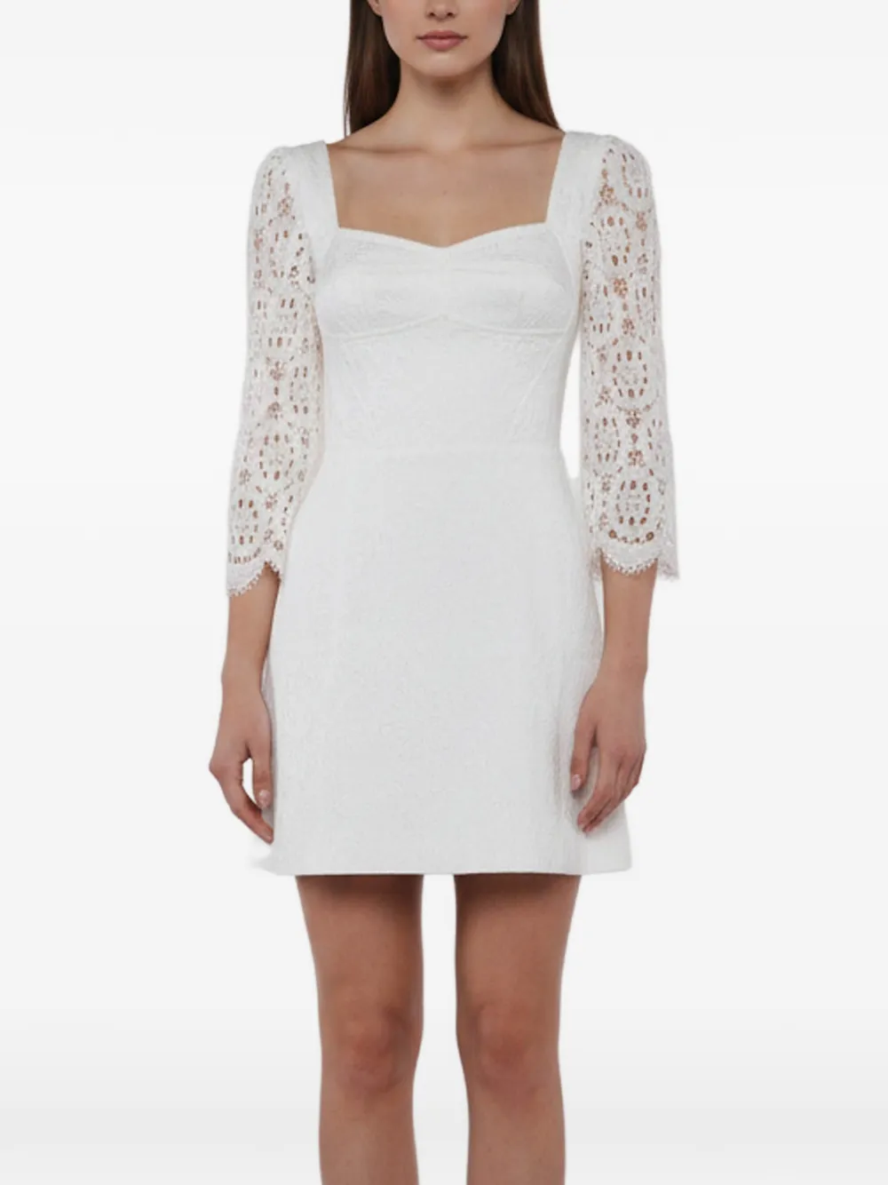 Dolce & Gabbana Pre-Owned jacquard bustier dress - Bianco