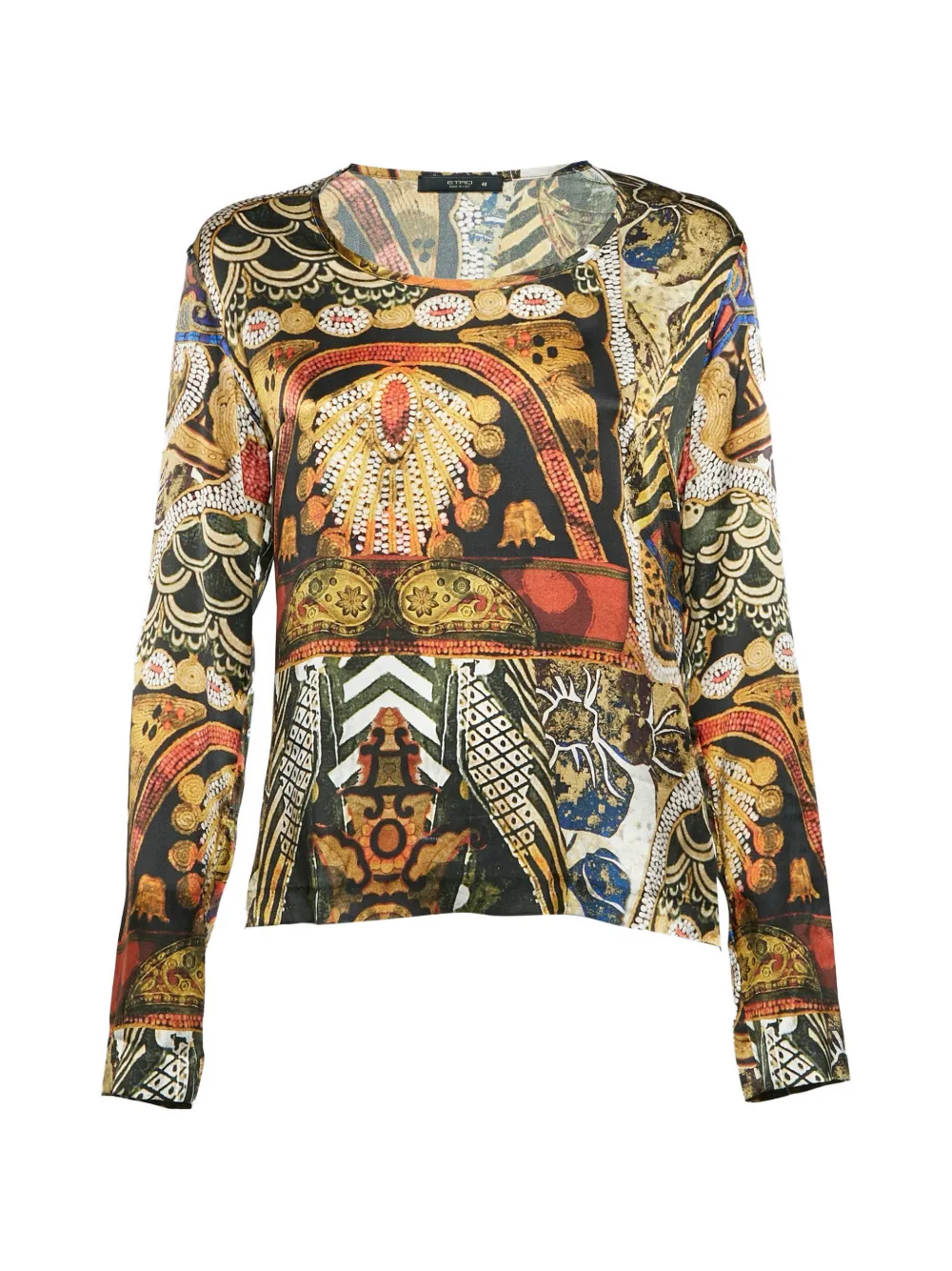 Etro Pre-Owned printed satin blouse - Nero