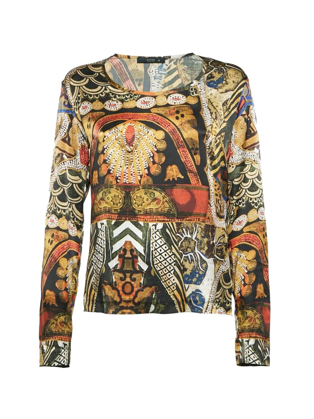 Etro Pre-Owned printed satin blouse - Nero