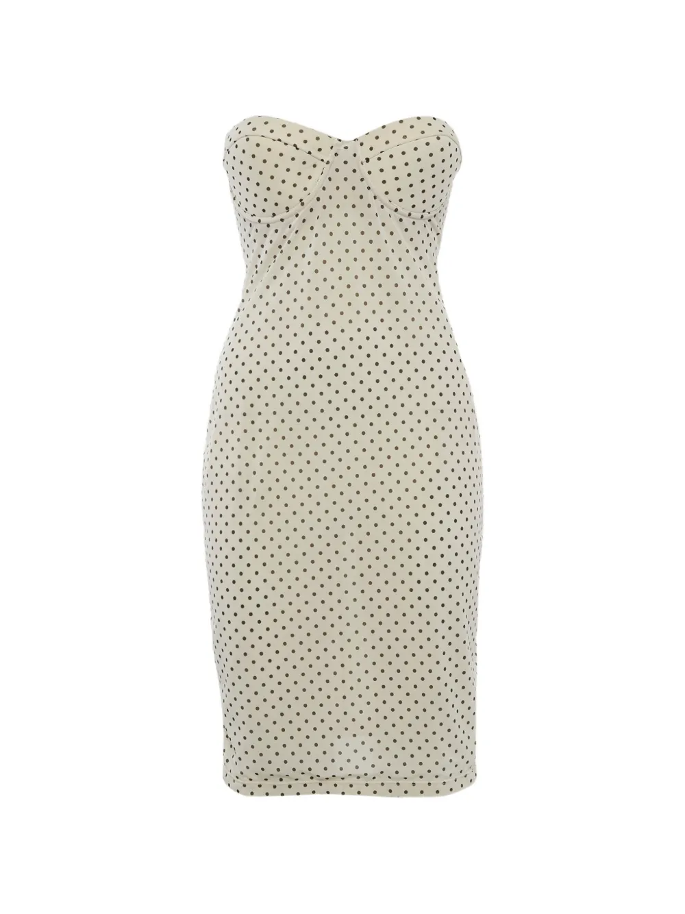 ZIMMERMANN polka-dot strapless midi dress - Neutrals