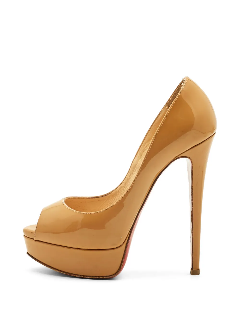 Christian Louboutin Pre-Owned Lady Peep platform pumps - Nude