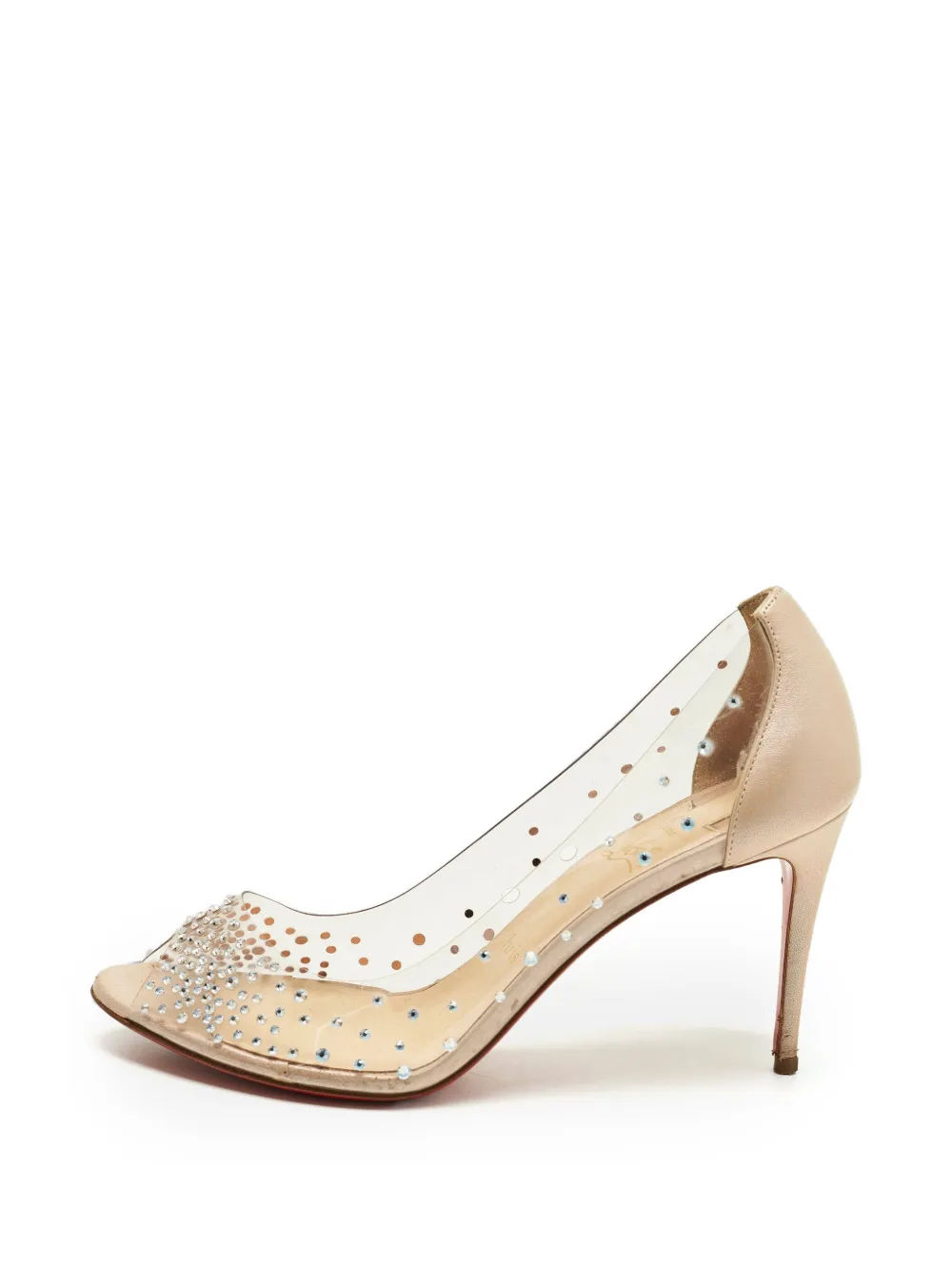 Christian Louboutin Pre-Owned crystal-embellished pumps - Nude