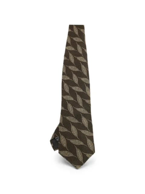 Giorgio Armani Pre-Owned jacquard-weave leaf-pattern tie