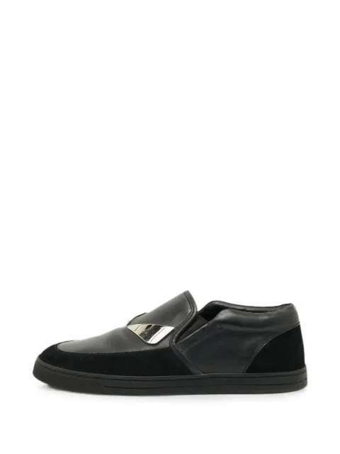 Fendi Pre-Owned leather slip-on sneakers