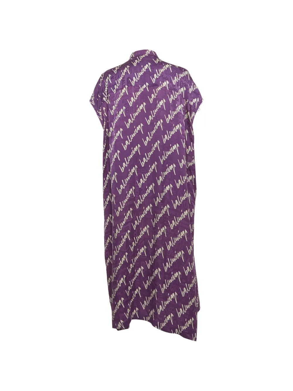  Balenciaga Pre-owned Vestido Largo Con Garabatos Estampados - Morado 