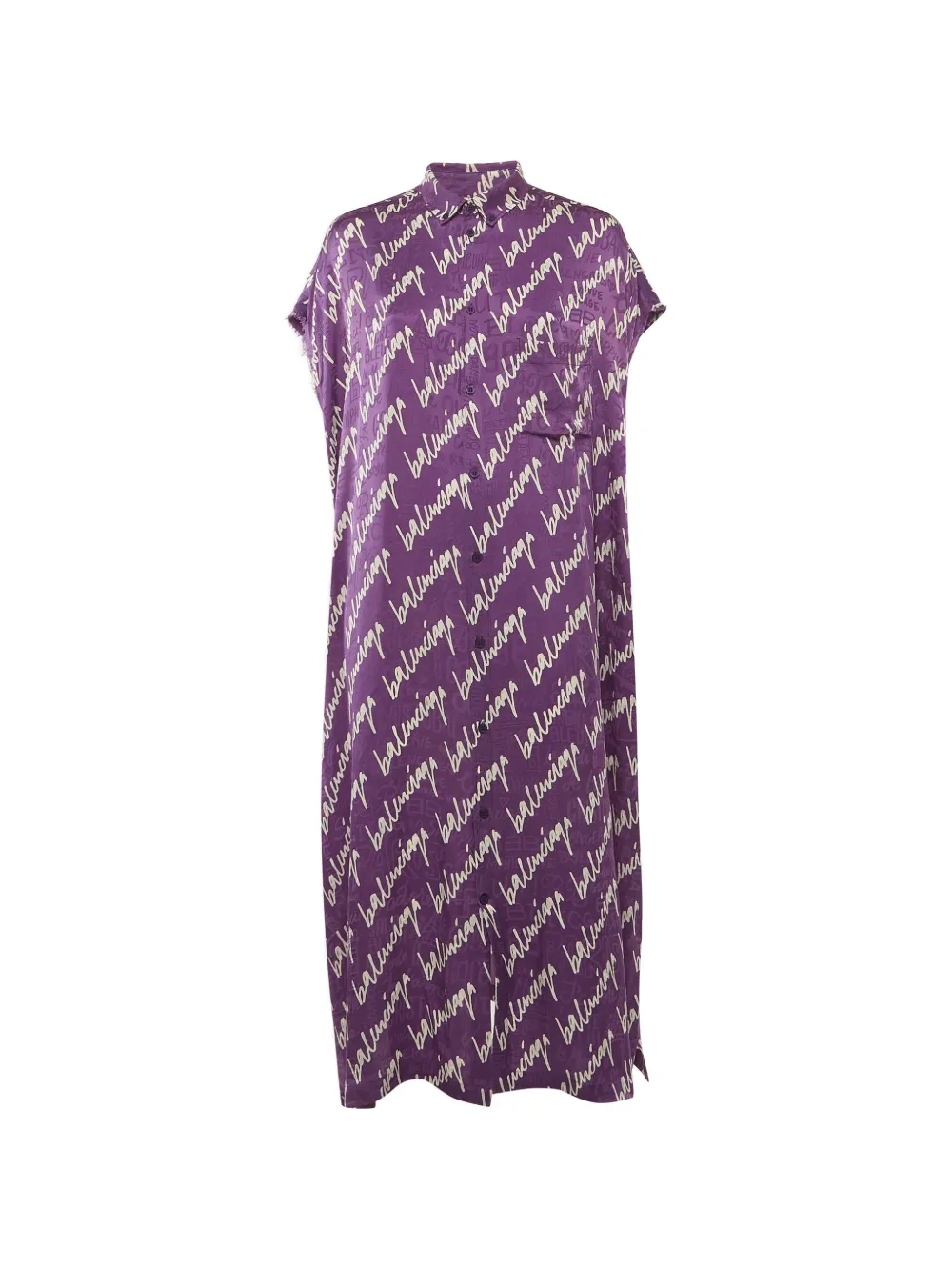 Balenciaga Pre-Owned Abito lungo con stampa - Viola