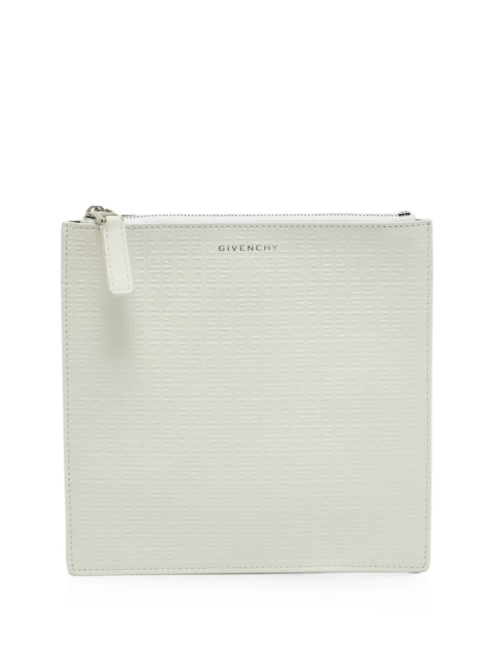 Givenchy Pre-Owned embossed leather clutch bag - Bianco