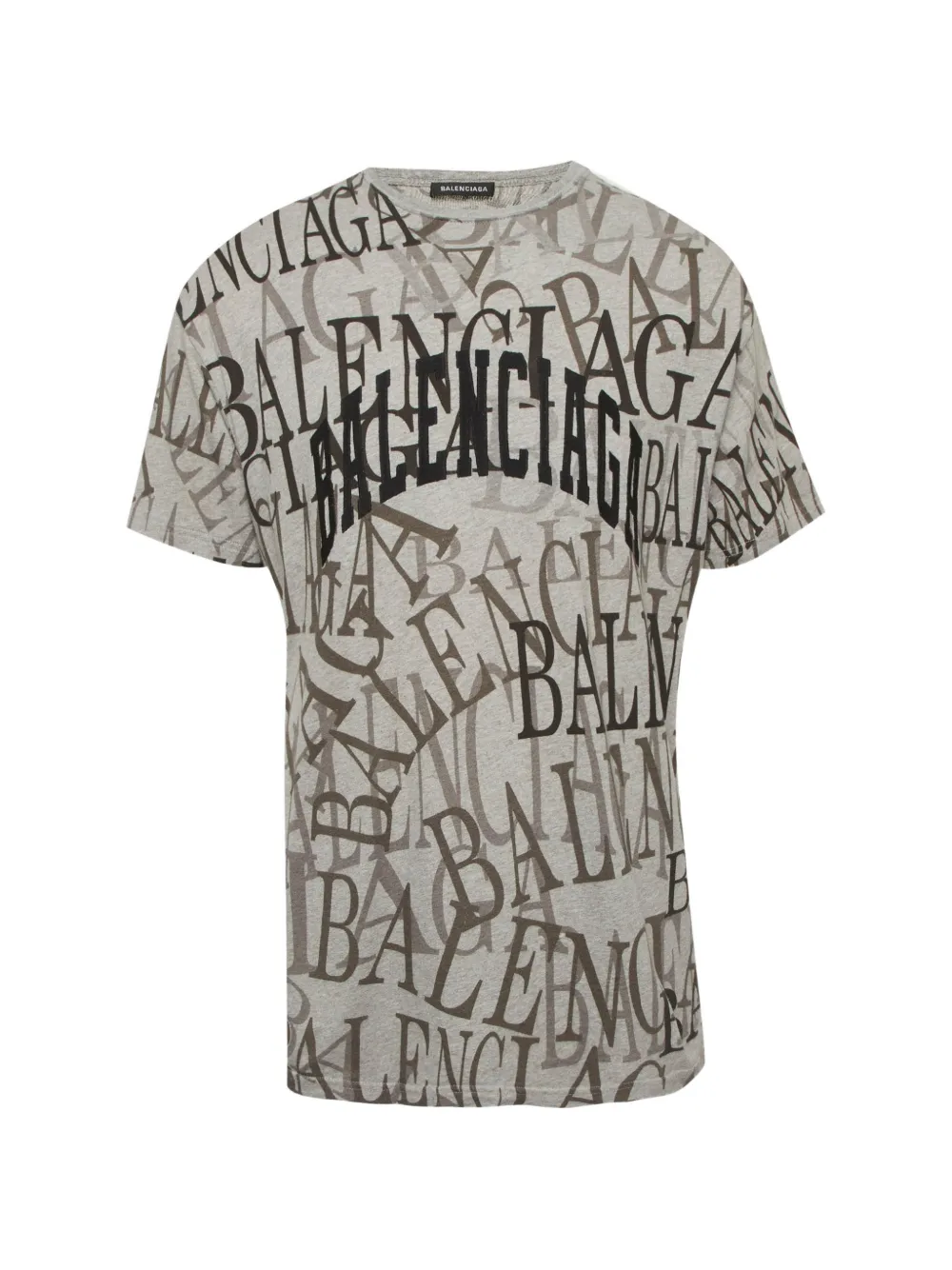 Balenciaga Pre-Owned logo-print short-sleeve T-shirt - Grigio