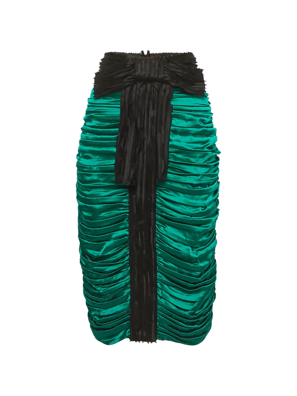 Dolce & Gabbana Pre-Owned ruched bow-detail midi skirt - Verde