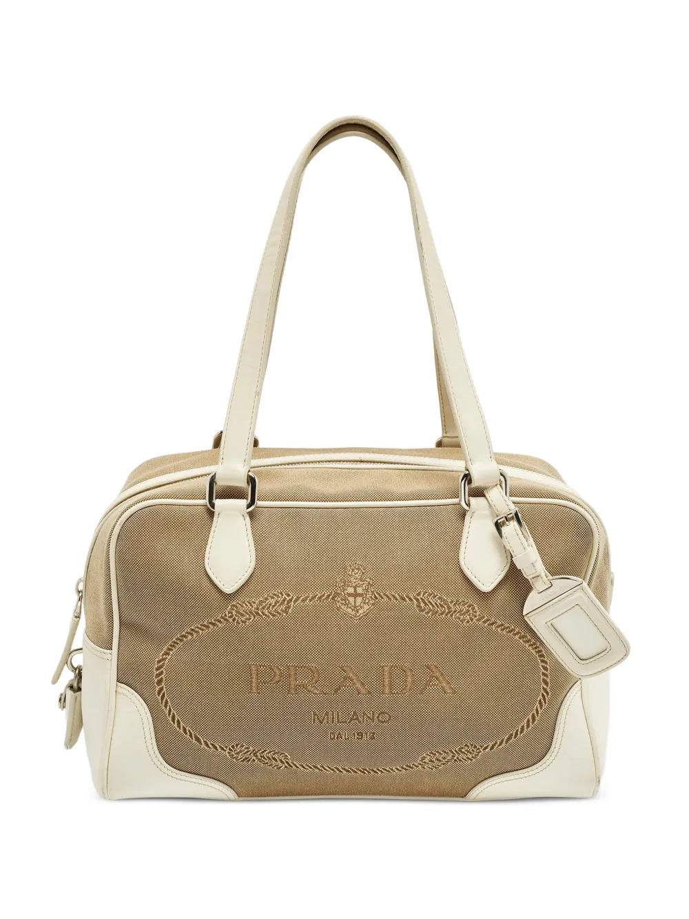 Prada Pre-Owned Borsa tote con logo jacquard - Toni neutri