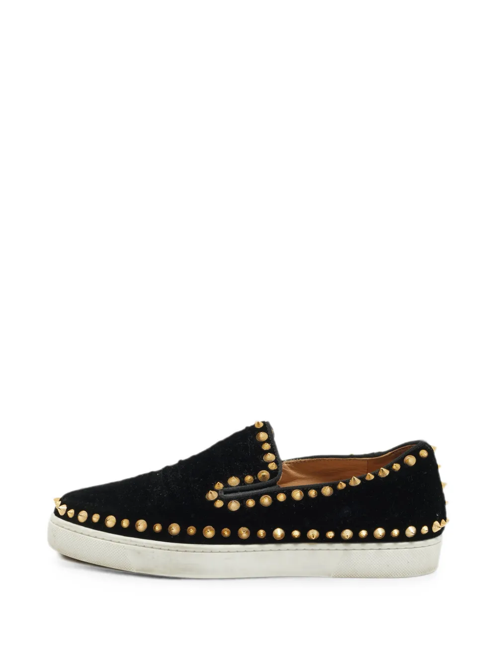 Christian Louboutin Pre-Owned Pik Boat spike-embellished sneakers - Schwarz