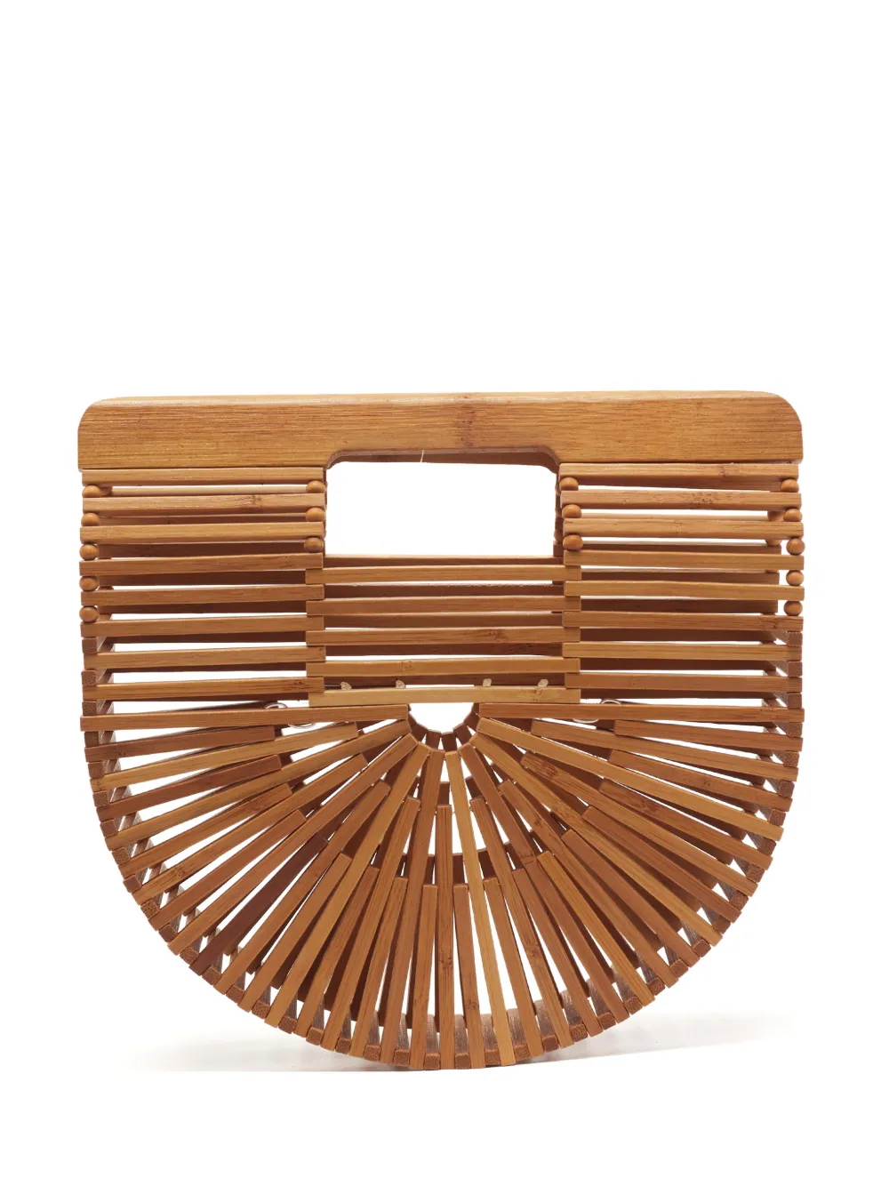 Cult Gaia mini Ark curved-silhouette clutch bag - Toni neutri