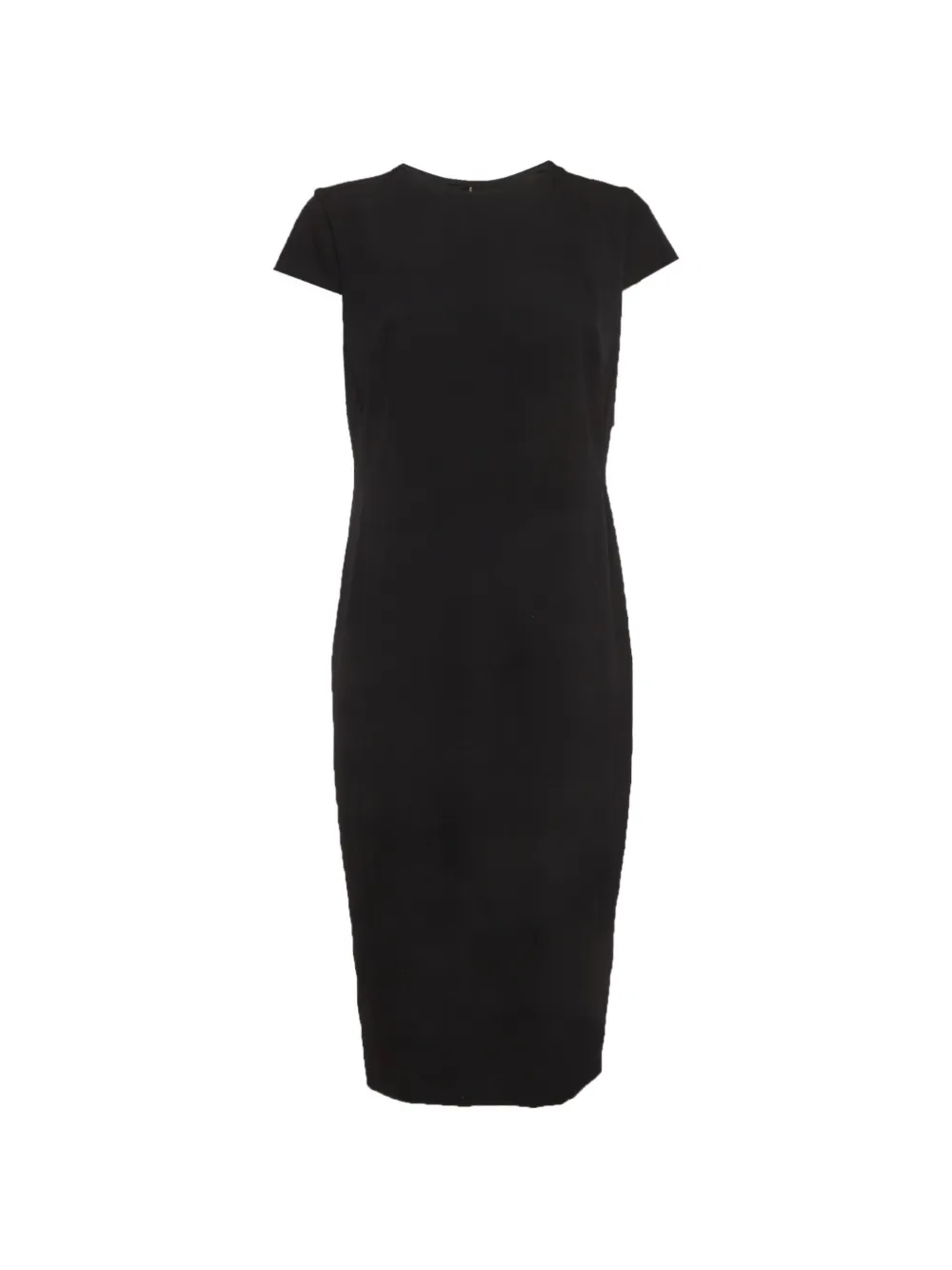 Pre-owned Max Mara Short-sleeve Midi Dress In Black