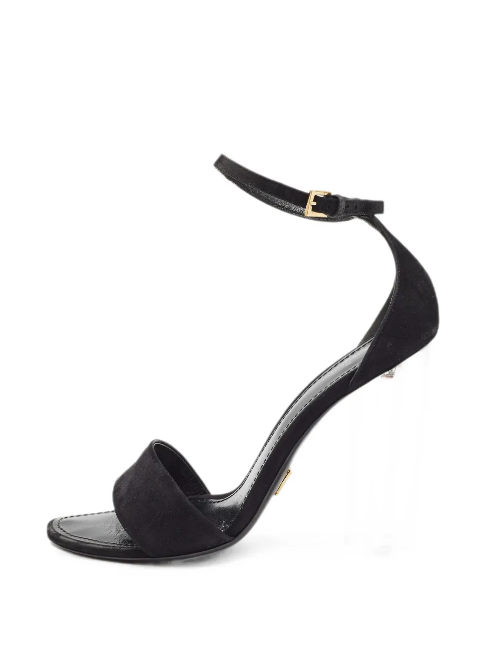 Louis Vuitton Pre-Owned flower-cut ankle-strap sandals - Schwarz