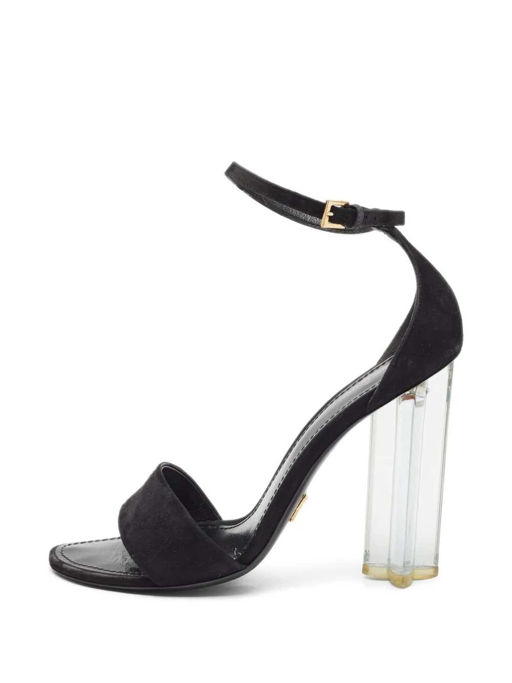 Louis Vuitton Pre-Owned flower-cut ankle-strap sandals - Schwarz