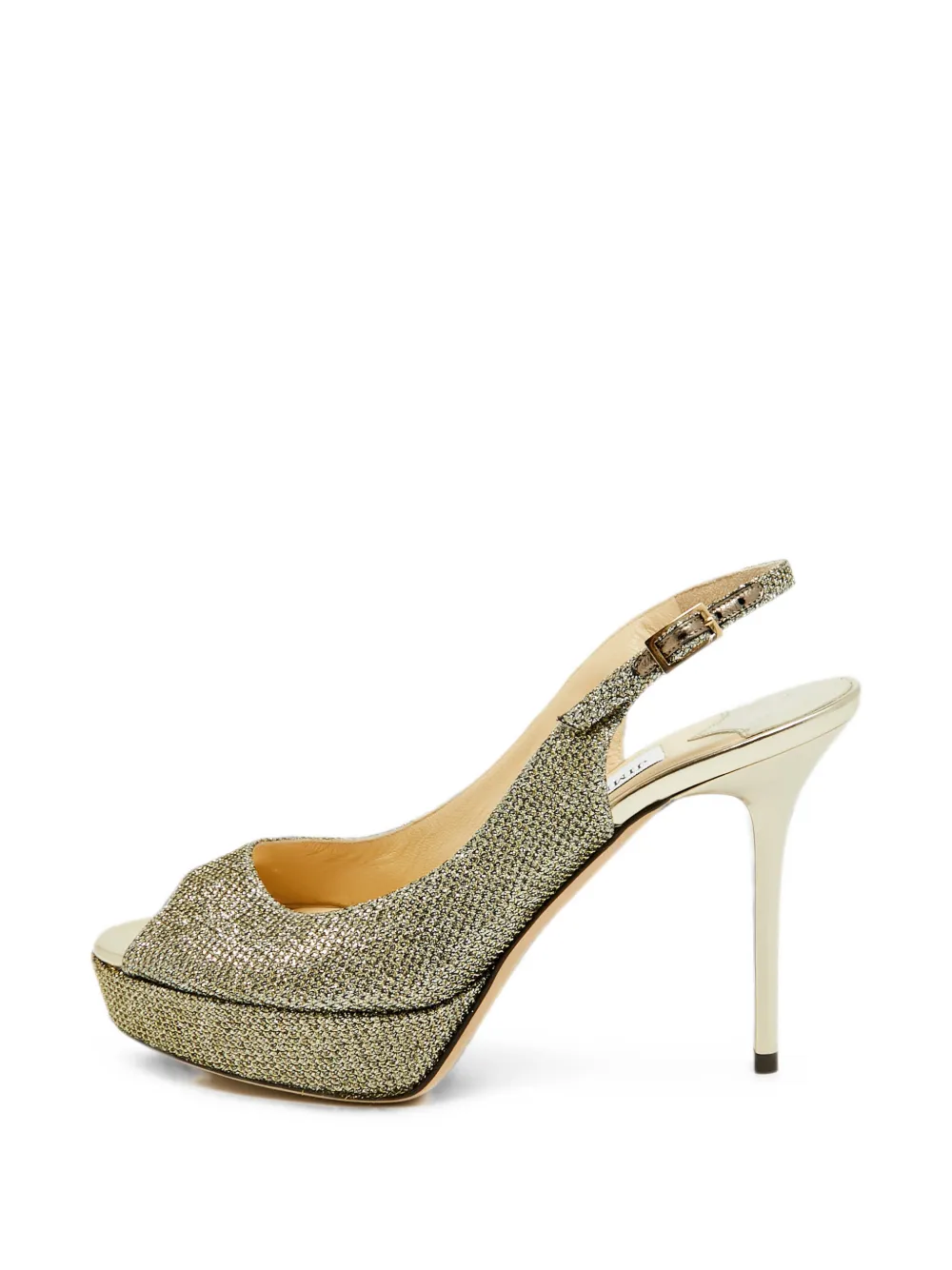 Jimmy Choo Pre-Owned Verity peep-toe sandals - Gold