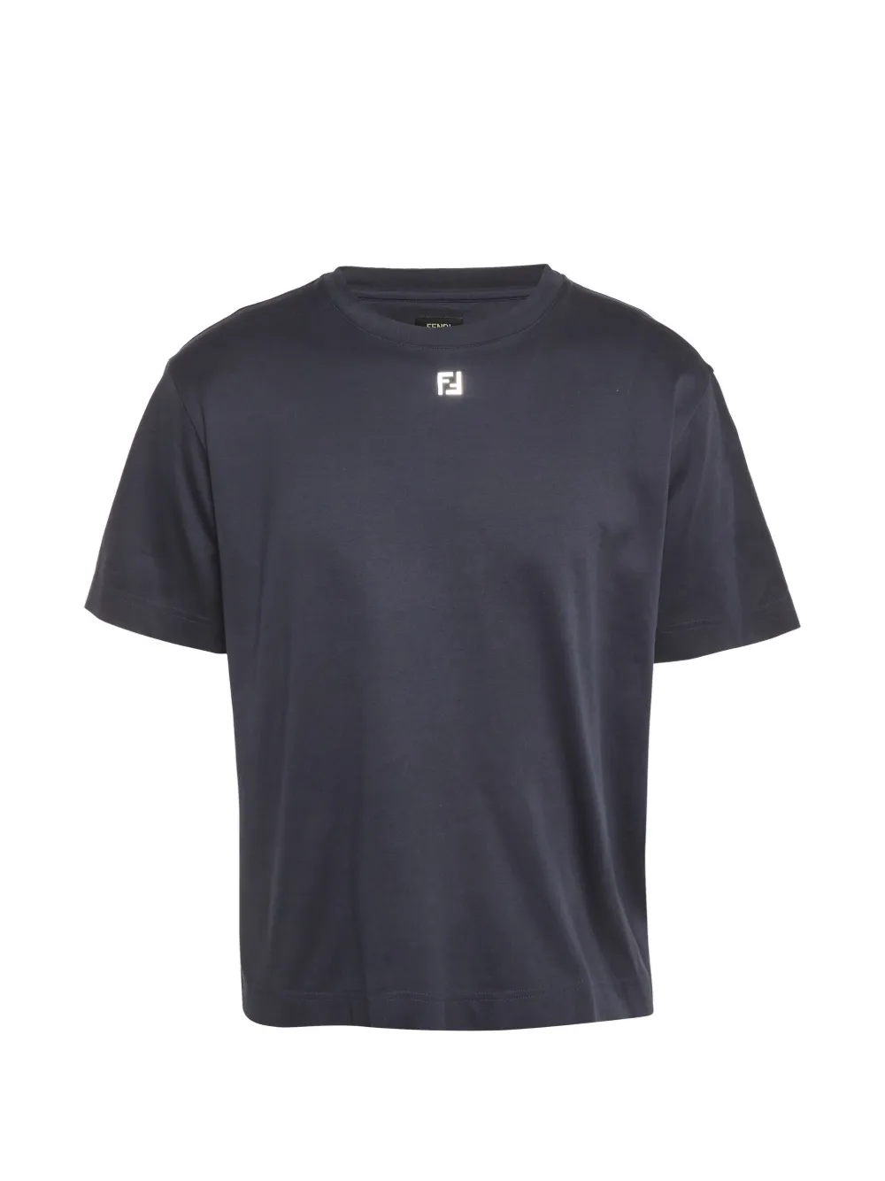 Fendi Pre-Owned FF metallic-monogram T-shirt - Grigio