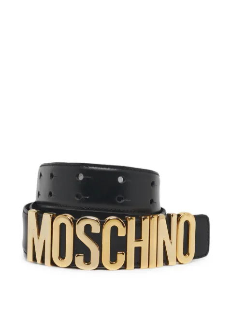 Moschino Pre-Owned logo plaque waist belt