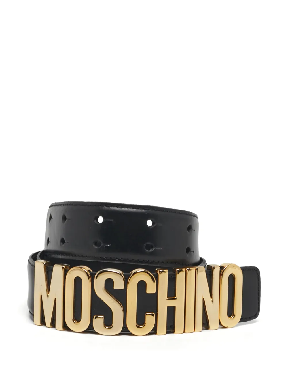 Moschino Pre-Owned logo plaque waist belt - Nero