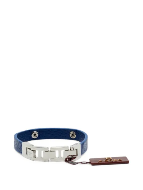 Aigner Vintage logo-plaque leather bracelet
