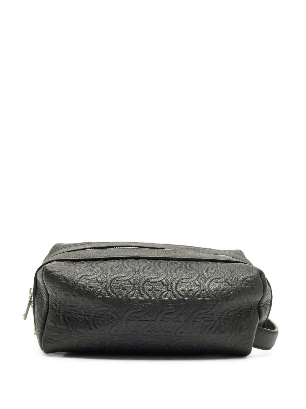 Ferragamo Pre-Owned Gancini embossed wash bag - Black