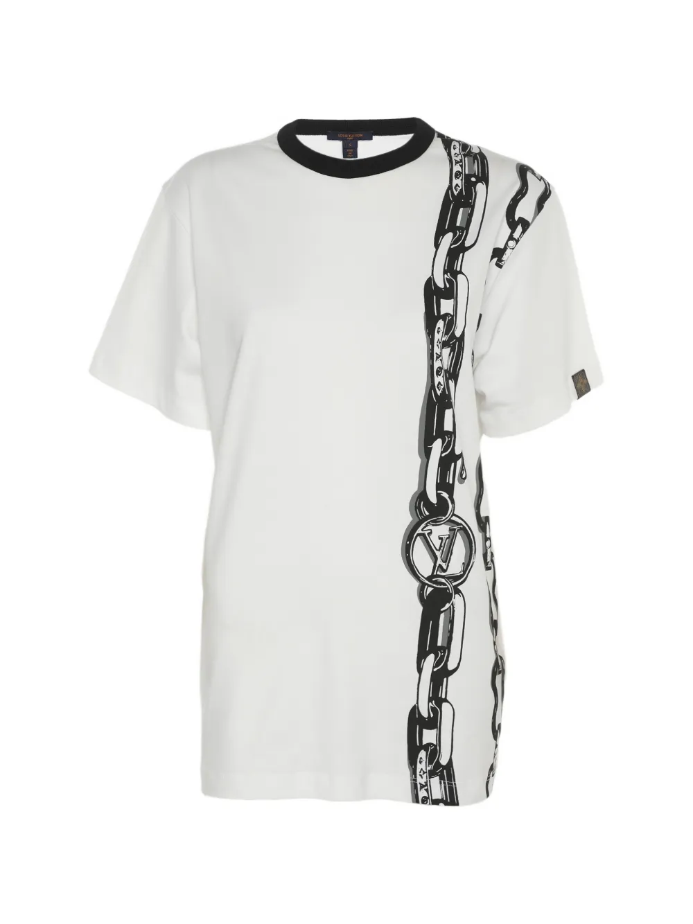 Louis Vuitton Pre-Owned chain-print T-shirt - Bianco