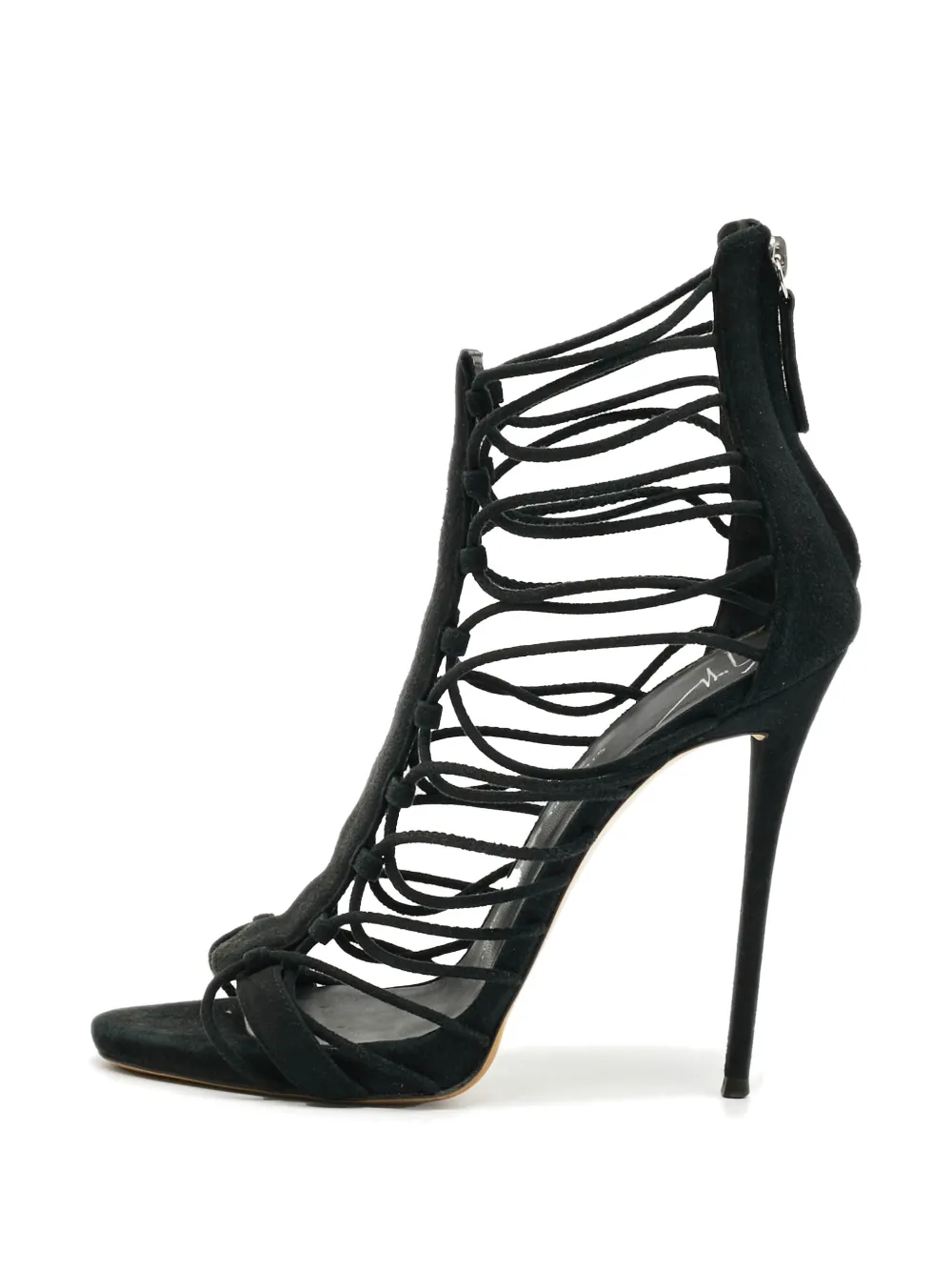 Giuseppe Zanotti Vintage suede heeled sandals - Schwarz