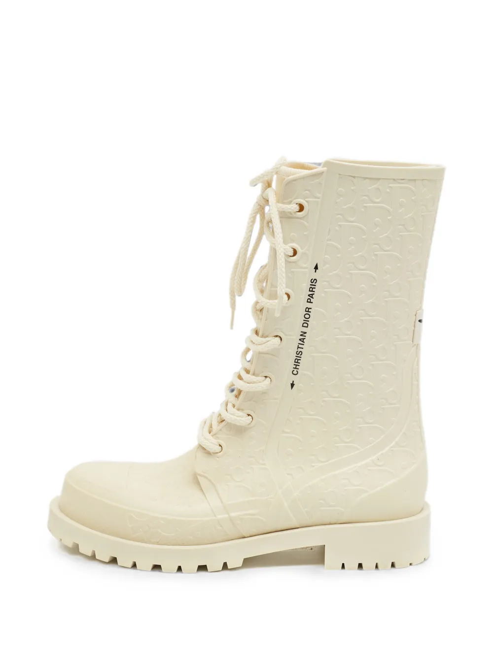 Christian Dior Pre-Owned Diorcamp Oblique combat boots - Nude