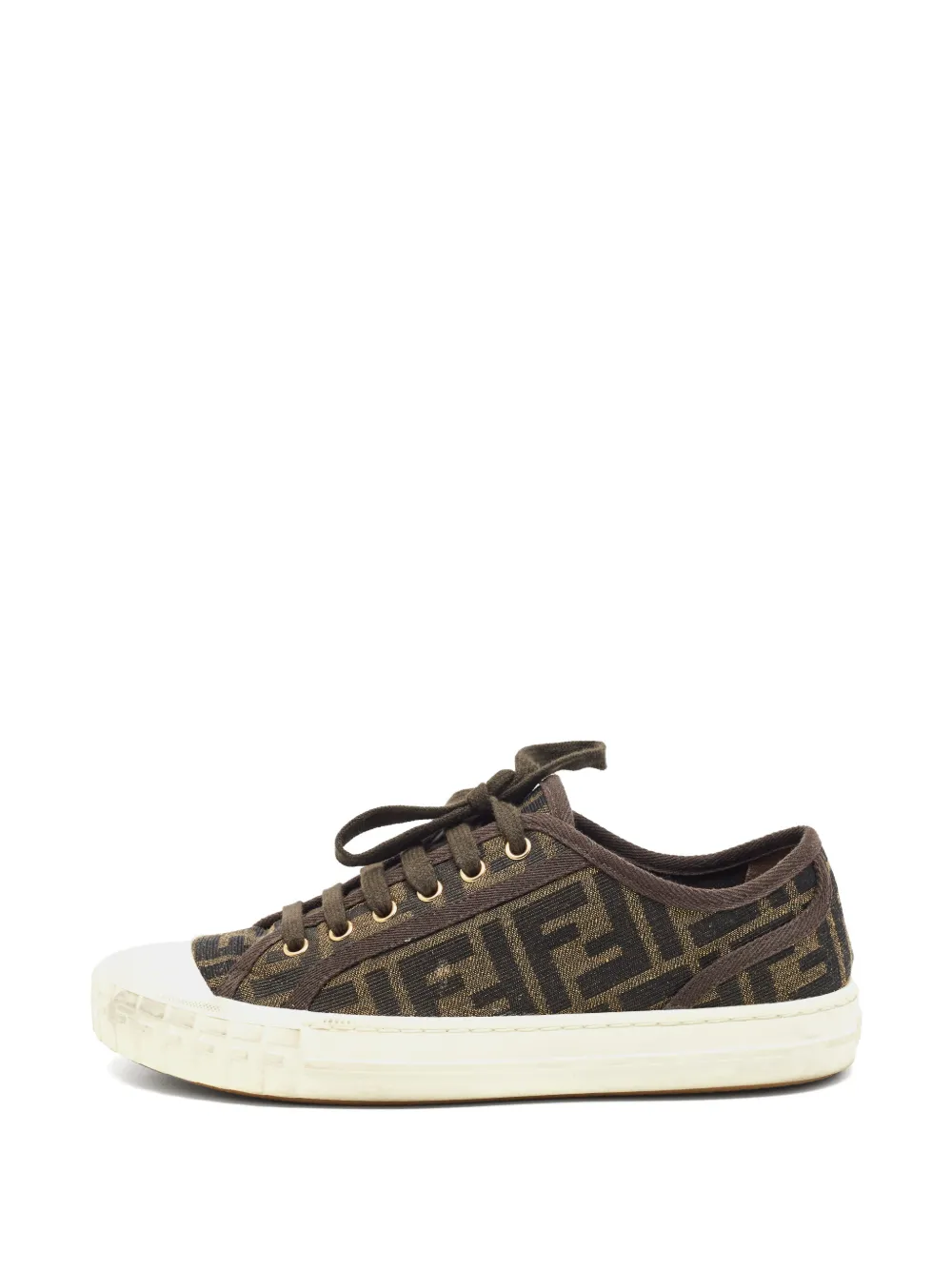 Fendi Pre-Owned Sneakers Domino con motivo FF - Marrone