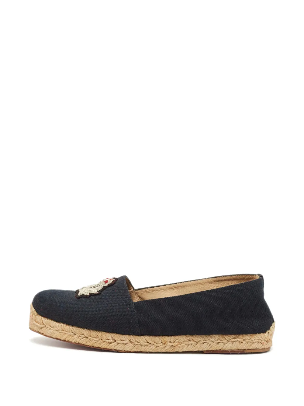 Christian Louboutin Pre-Owned Nanou Orlato crest-patch flat espadrilles - Blau