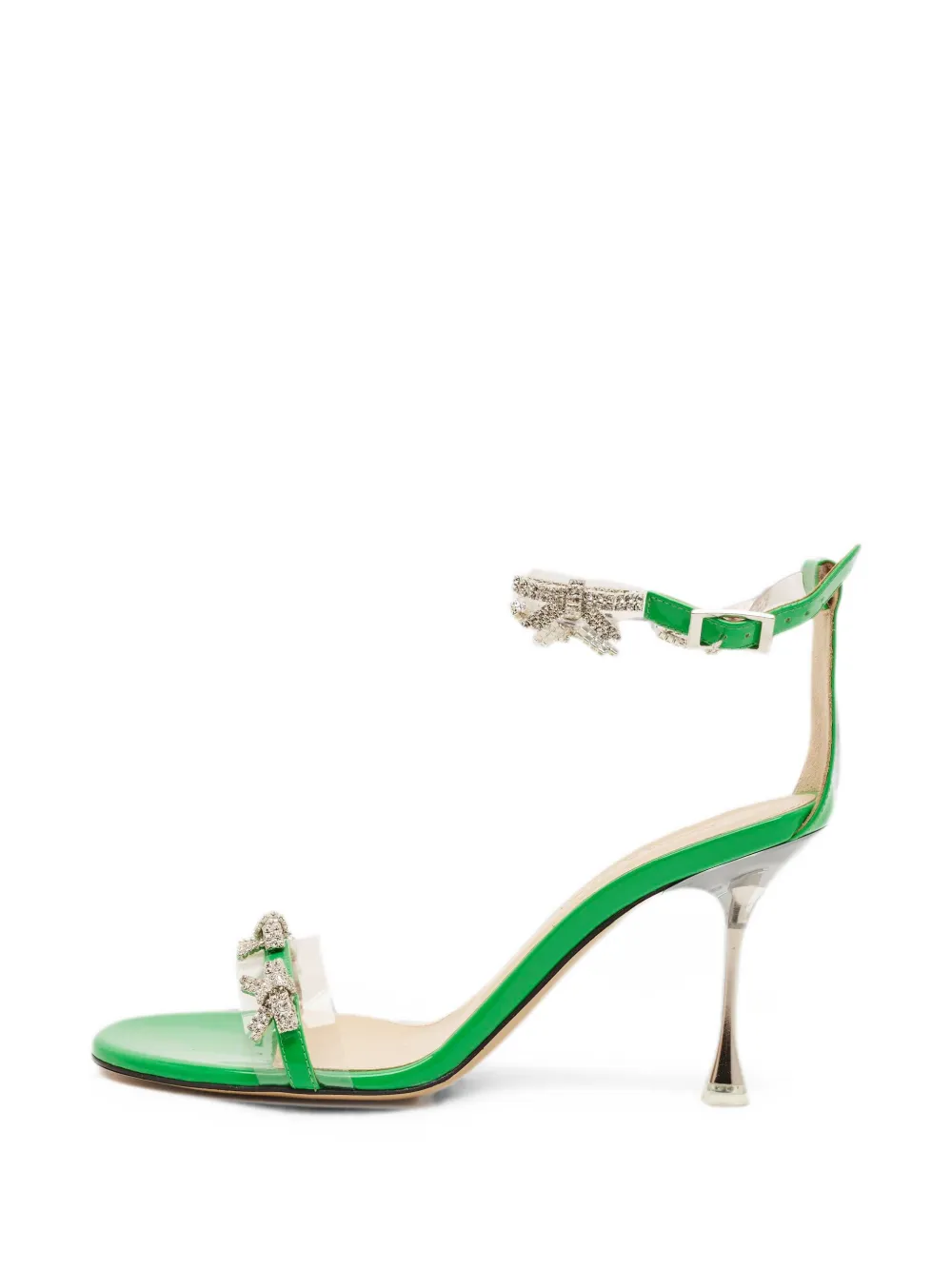 MACH & MACH Crystal Bow sandals - Grün