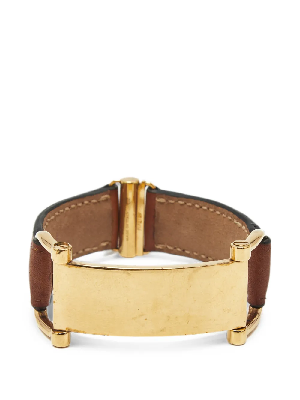 Celine Pre-Owned plaque leather bracelet - Oro