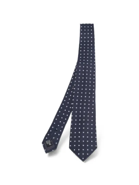Emporio Armani Pre-Owned square-pattern jacquard tie