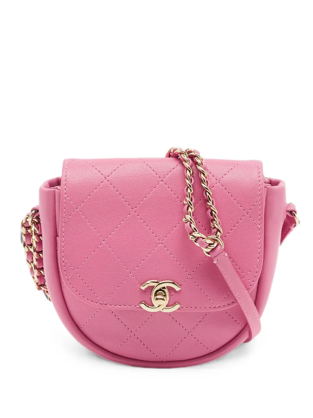 CHANEL Pre-Owned 2019 Casual Trip quilted messenger bag - Rosa