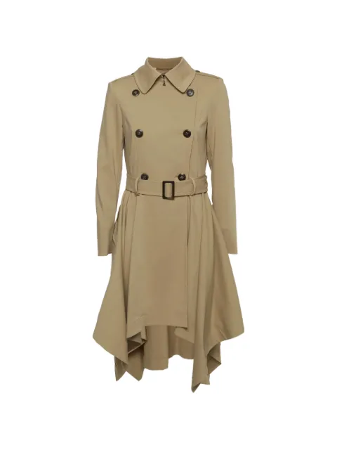 Escada Pre-Owned double-breasted handkerchief-hem trench coat