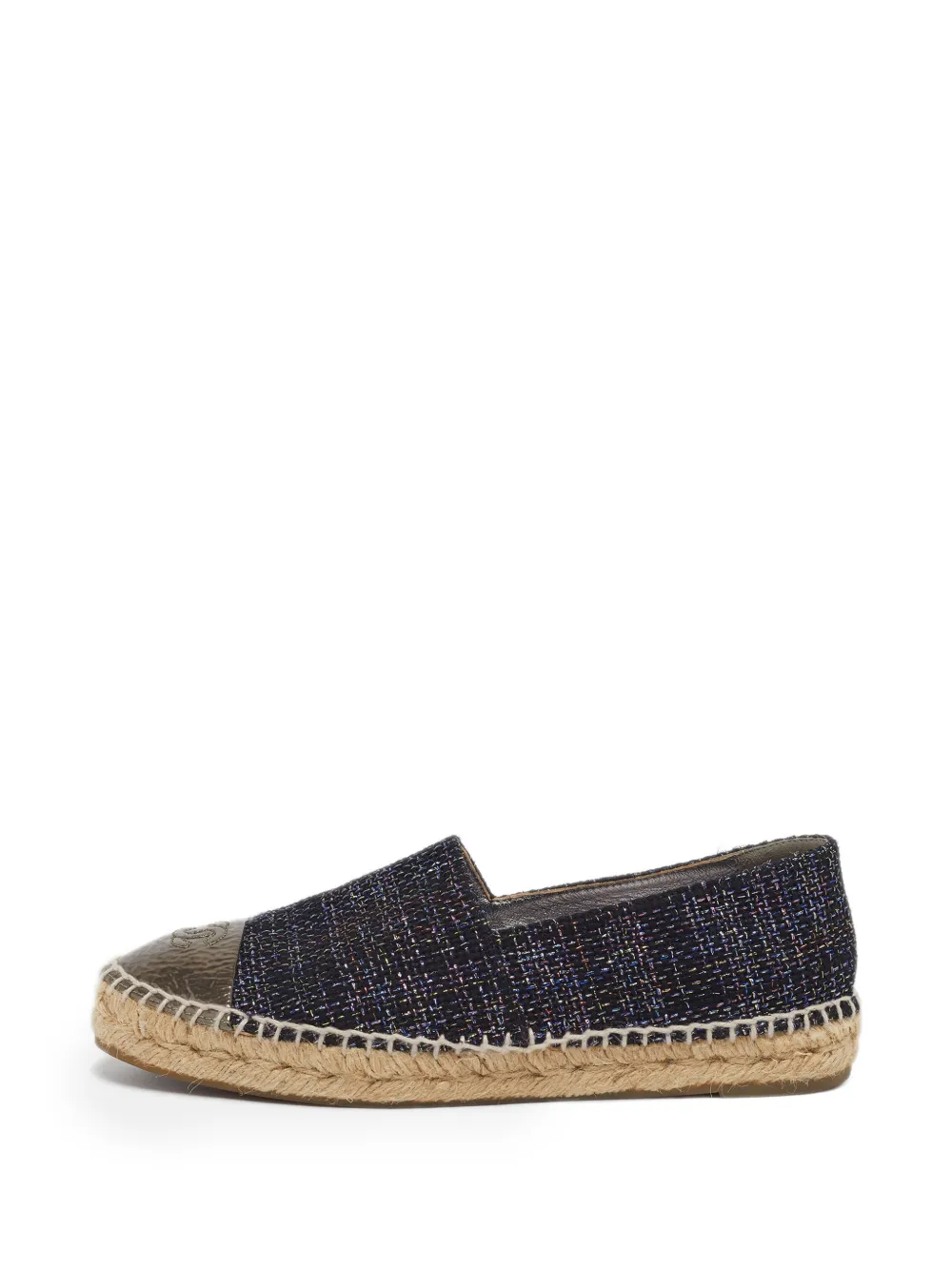 CHANEL Pre-Owned CC tweed espadrilles - Black