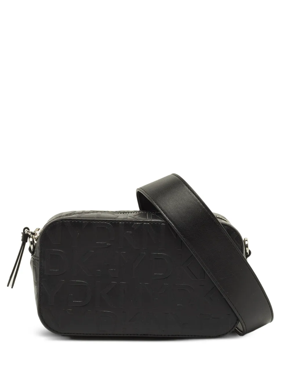 DKNY Vintage monogram-embossed leather camera bag - Schwarz