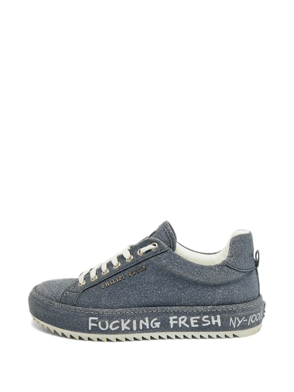 Philipp Plein glitter low-top sneakers - Blu