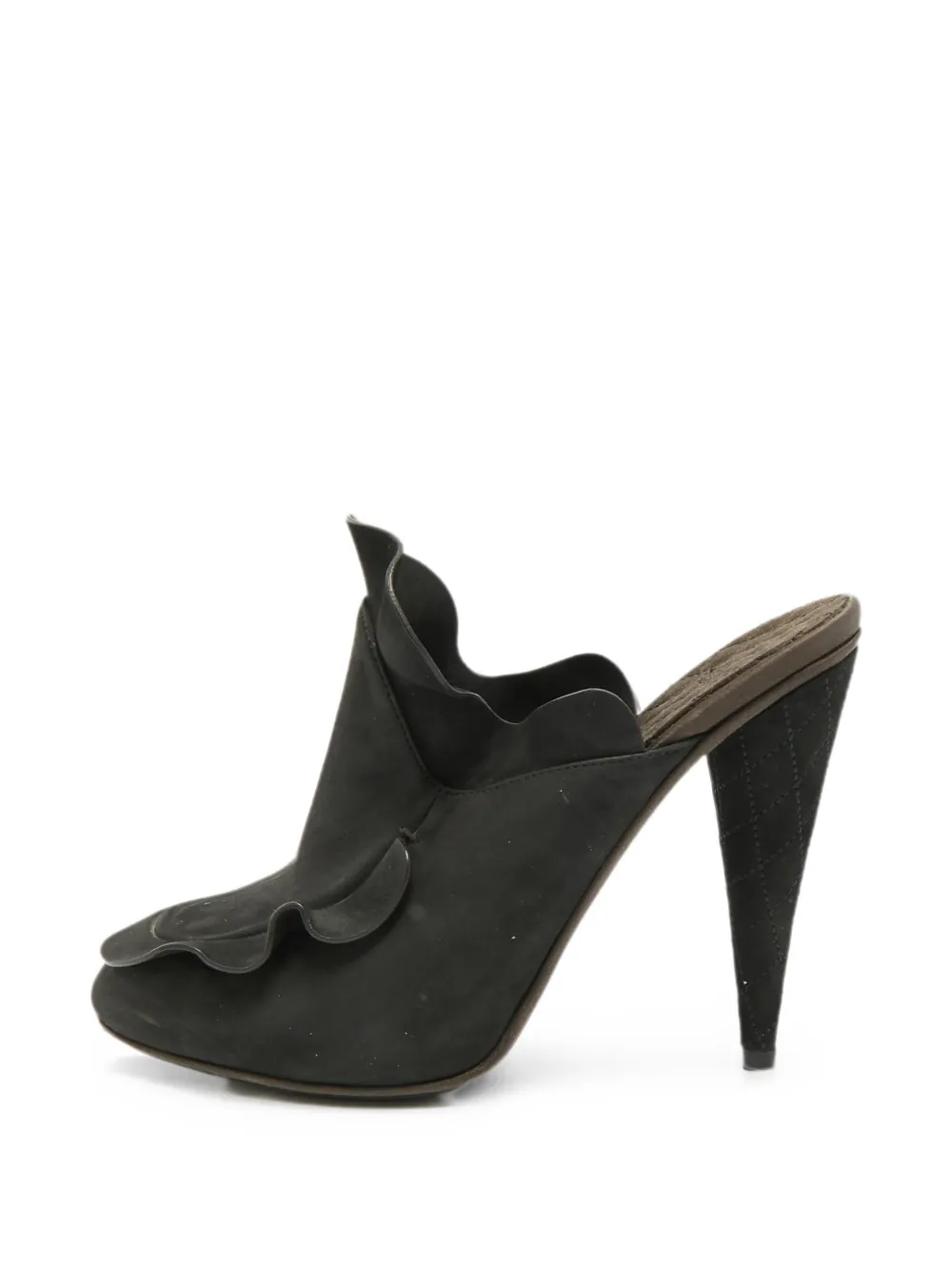 Fendi Pre-Owned Mules con ruches - Nero